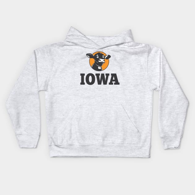 Iowa Cow Kids Hoodie by HolidayShirts